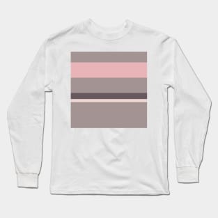 An unparagoned bind of Dirty Purple, Spanish Gray, Pale Pink and Soft Pink stripes. Long Sleeve T-Shirt
